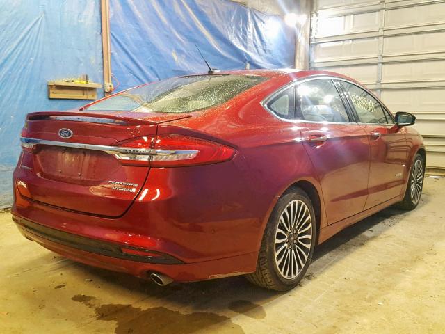 3FA6P0RU3HR119044 - 2017 FORD FUSION TIT RED photo 4