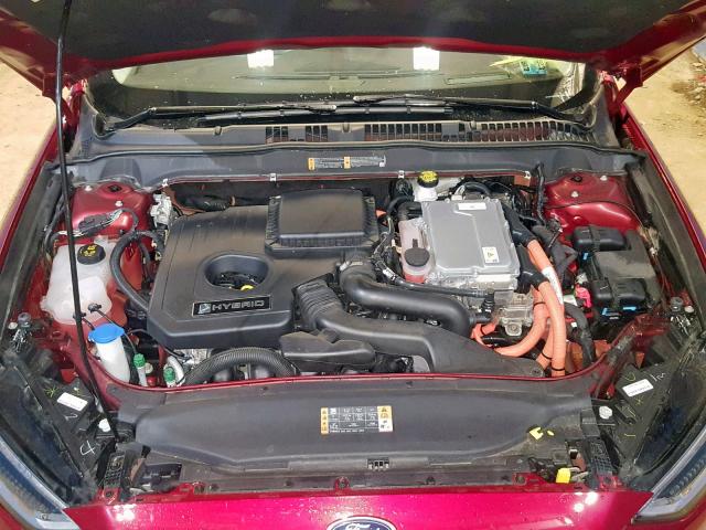 3FA6P0RU3HR119044 - 2017 FORD FUSION TIT RED photo 7