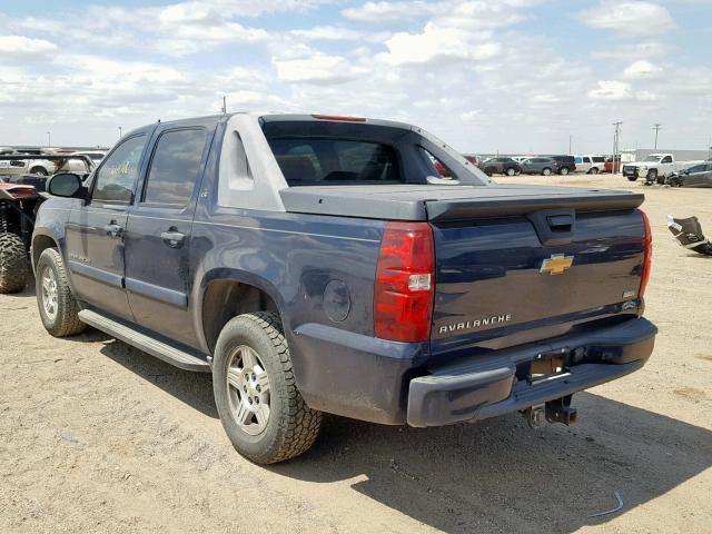 3GNEC12048G142611 - 2008 CHEVROLET AVALANCHE BLUE photo 3