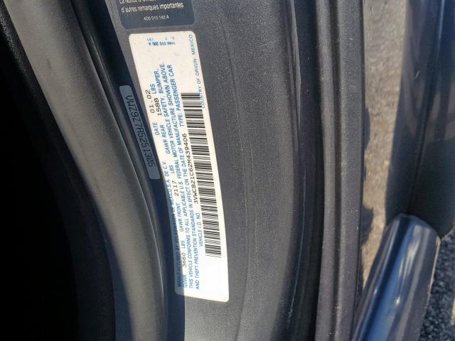 3VWCB21C62M439406 - 2002 VOLKSWAGEN NEW BEETLE ნაცრისფერი ფოტო 10