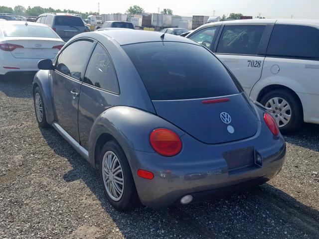 3VWCB21C62M439406 - 2002 VOLKSWAGEN NEW BEETLE ნაცრისფერი ფოტო 3