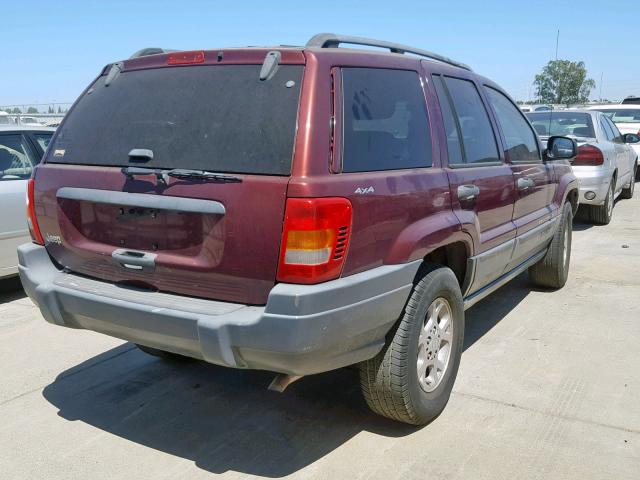 1J4GW48S4YC280424 - 2000 JEEP GRAND CHER MAROON photo 4