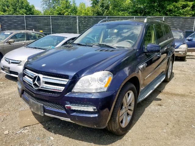 4JGBF7BE2CA770039 - 2012 MERCEDES-BENZ GL 450 4MA BLUE photo 2