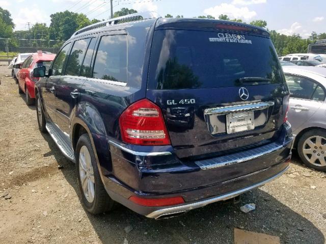 4JGBF7BE2CA770039 - 2012 MERCEDES-BENZ GL 450 4MA BLUE photo 3