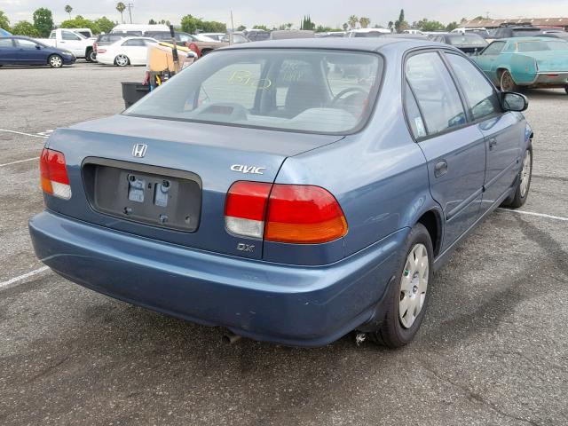 JHMEJ662XWS005586 - 1998 HONDA CIVIC DX BLUE photo 4