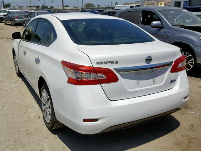 3N1AB7AP7EL690586 - 2014 NISSAN SENTRA S WHITE photo 3