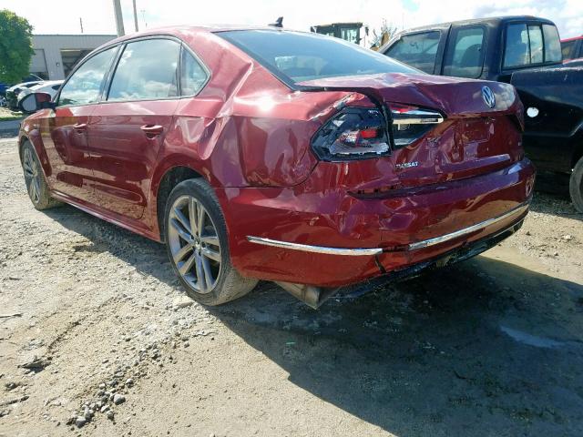 1VWAA7A36JC000133 - 2018 VOLKSWAGEN PASSAT S RED photo 3