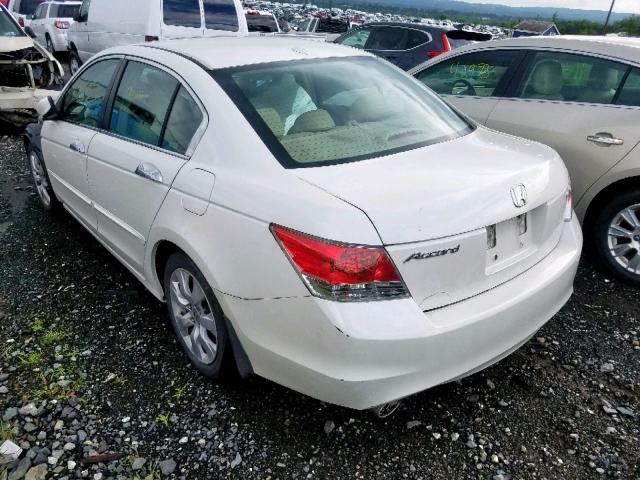 1HGCP36889A016155 - 2009 HONDA ACCORD EXL WHITE photo 3