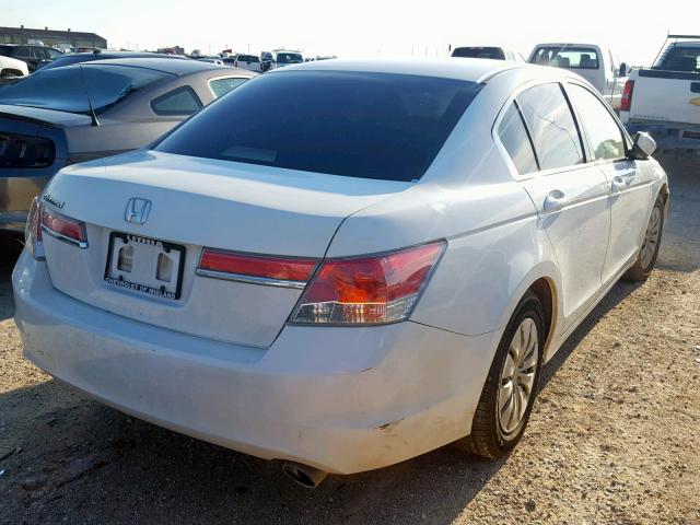 1HGCP2F32CA180698 - 2012 HONDA ACCORD LX WHITE photo 4