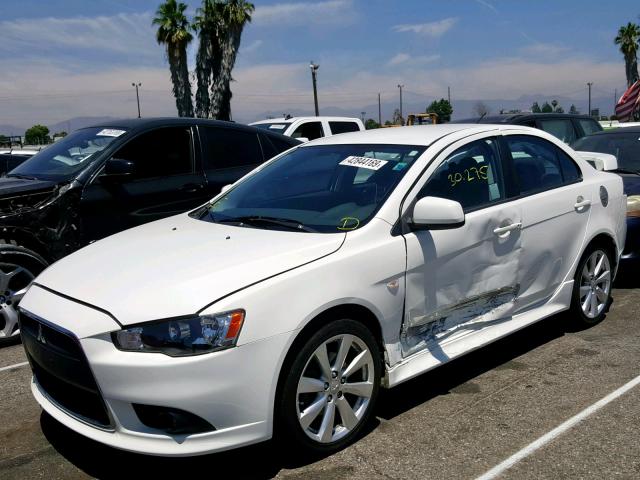 JA32U8FW6CU014259 - 2012 MITSUBISHI LANCER GT WHITE photo 2