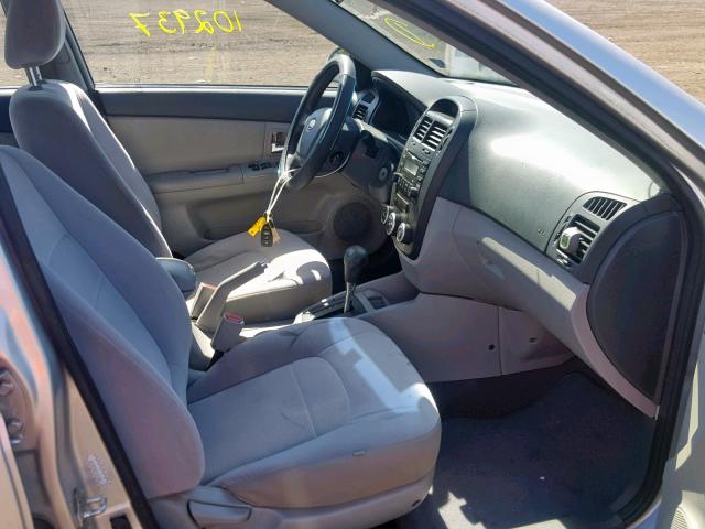 KNAFE222095660798 - 2009 KIA SPECTRA EX SILVER photo 5