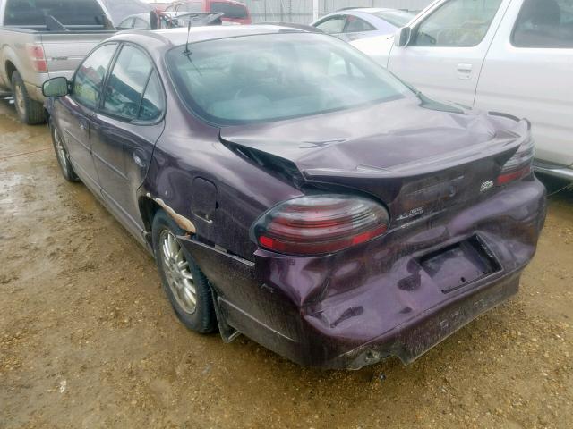 1G2WR52142F208504 - 2002 PONTIAC GRAND PRIX BURGUNDY photo 3