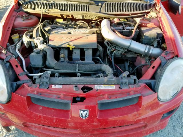 1B3ES66S64D598154 - 2004 DODGE NEON SRT-4 RED photo 7