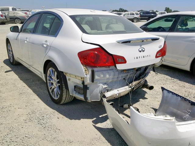 JN1CV6AP6BM504693 - 2011 INFINITI G37 BASE WHITE photo 3