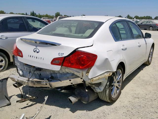 JN1CV6AP6BM504693 - 2011 INFINITI G37 BASE WHITE photo 4