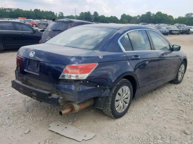 1HGCP26378A139197 - 2008 HONDA ACCORD LX BLUE photo 4