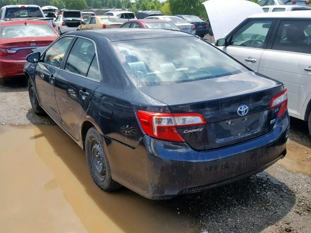 4T1BD1FK7CU010741 - 2012 TOYOTA CAMRY HYBR BLUE photo 3