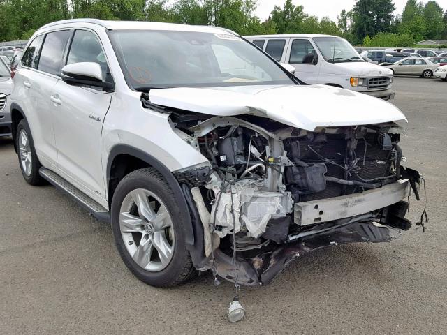 5TDDGRFHXHS021817 - 2017 TOYOTA HIGHLANDER WHITE photo 1