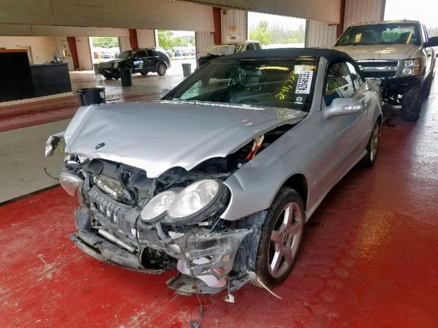 WDBTK72F27T086033 - 2007 MERCEDES-BENZ CLK 550 SILVER photo 2