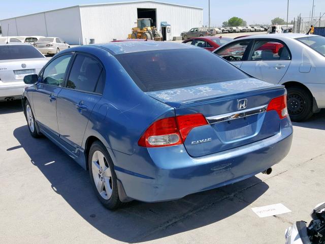 2HGFA16699H500354 - 2009 HONDA CIVIC LX-S Mavi foto 3