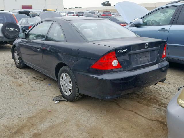 1HGEM21244L811554 - 2004 HONDA CIVIC DX BLACK photo 3