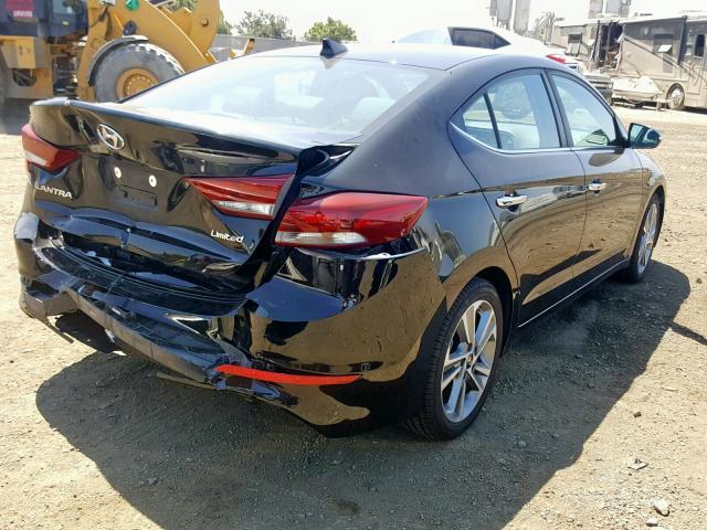 KMHD84LF4HU185977 - 2017 HYUNDAI ELANTRA SE BLACK photo 4