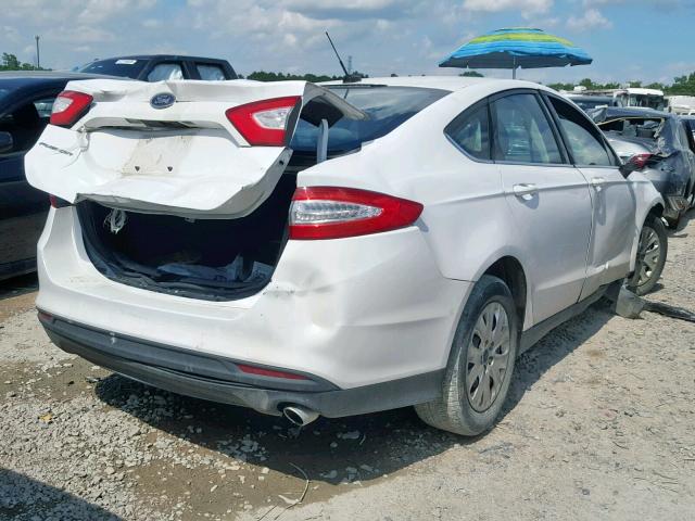 3FA6P0G75ER359382 - 2014 FORD FUSION S WHITE photo 4