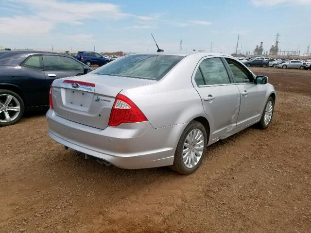 3FADP0L39BR110198 - 2011 FORD FUSION HYB SILVER photo 4