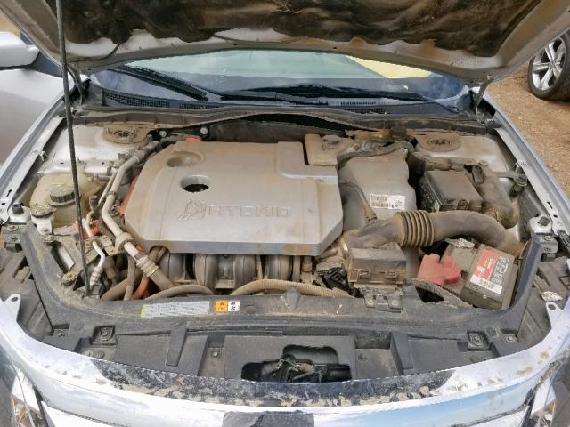 3FADP0L39BR110198 - 2011 FORD FUSION HYB SILVER photo 7