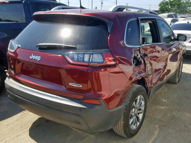 1C4PJLLB3KD348087 - 2019 JEEP CHEROKEE L RED photo 4