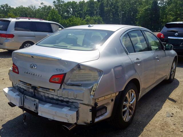 JNKCV61FX9M053295 - 2009 INFINITI G37 SILVER photo 4