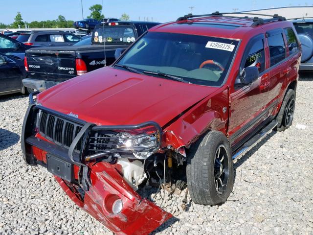 1J4GR48K36C306449 - 2006 JEEP GRAND CHER RED photo 2