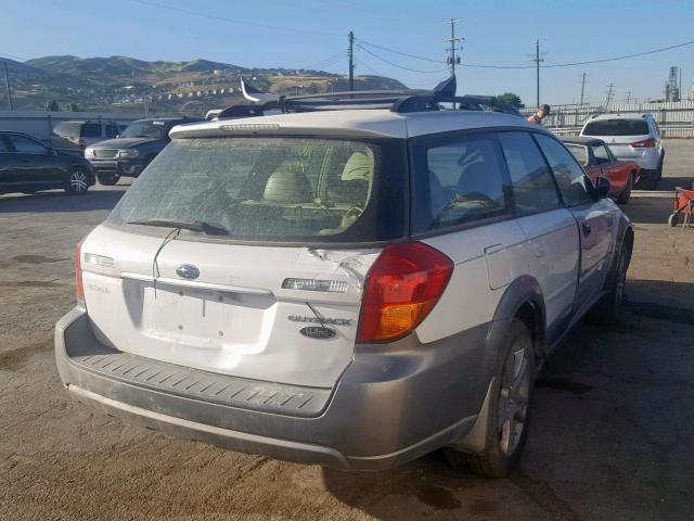 4S4BP86C454321944 - 2005 SUBARU LEGACY OUT WHITE photo 4