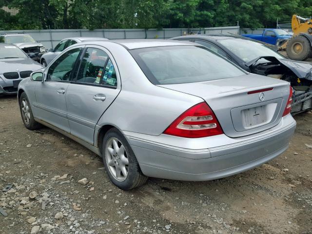 WDBRF61J83F344661 - 2003 MERCEDES-BENZ C 240 SILVER photo 3