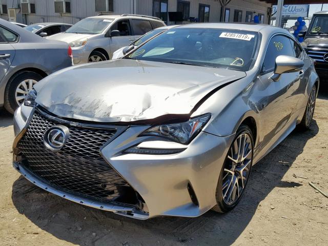 JTHHA5BC8H5004847 - 2017 LEXUS RC 200T GRAY photo 2