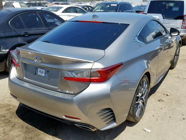 JTHHA5BC8H5004847 - 2017 LEXUS RC 200T GRAY photo 4