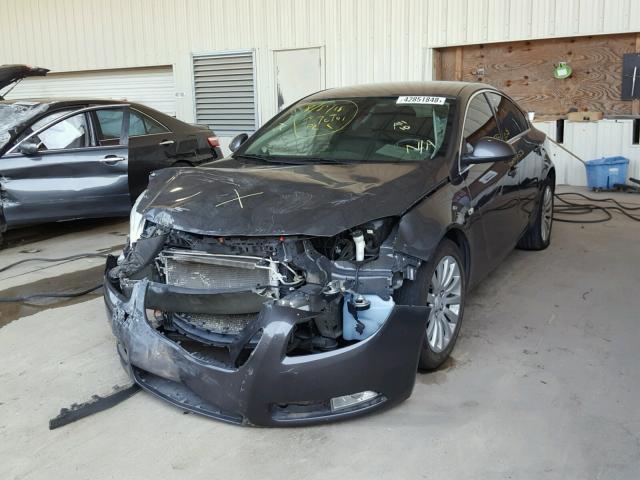 W04GN5EC0B1097420 - 2011 BUICK REGAL CXL GRAY photo 2