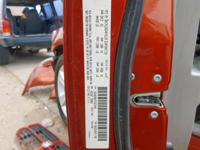 1B3HB28BX7D323409 - 2007 DODGE CALIBER ORANGE photo 10