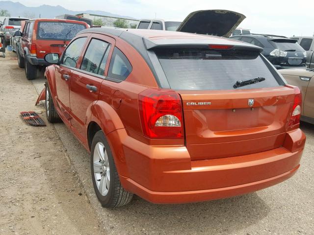 1B3HB28BX7D323409 - 2007 DODGE CALIBER ORANGE photo 3