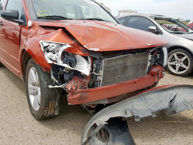 1B3HB28BX7D323409 - 2007 DODGE CALIBER ORANGE photo 9