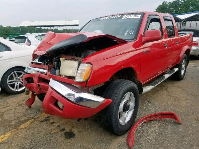 1N6ED27Y8YC306405 - 2000 NISSAN FRONTIER C RED photo 2