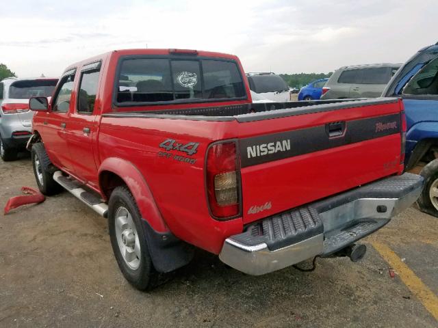 1N6ED27Y8YC306405 - 2000 NISSAN FRONTIER C RED photo 3