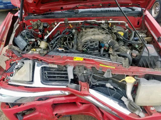 1N6ED27Y8YC306405 - 2000 NISSAN FRONTIER C RED photo 7