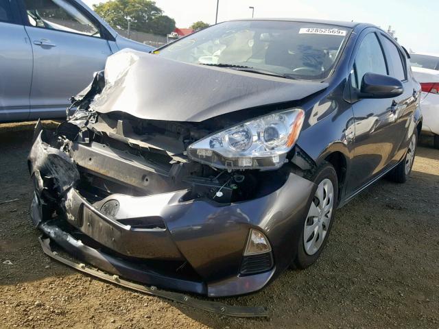 JTDKDTB38D1532795 - 2013 TOYOTA PRIUS C GRAY photo 2