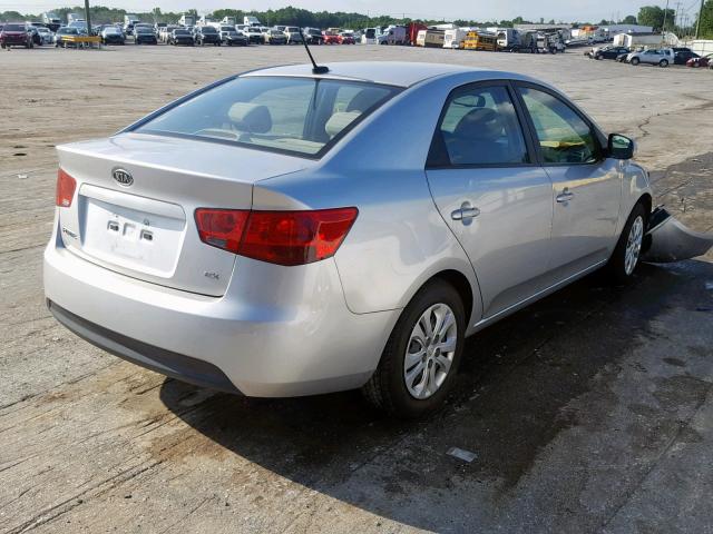 KNAFU4A23C5482568 - 2012 KIA FORTE EX SILVER photo 4