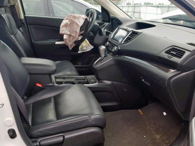 5J6RM4H79FL087886 - 2015 HONDA CR-V EXL WHITE photo 5