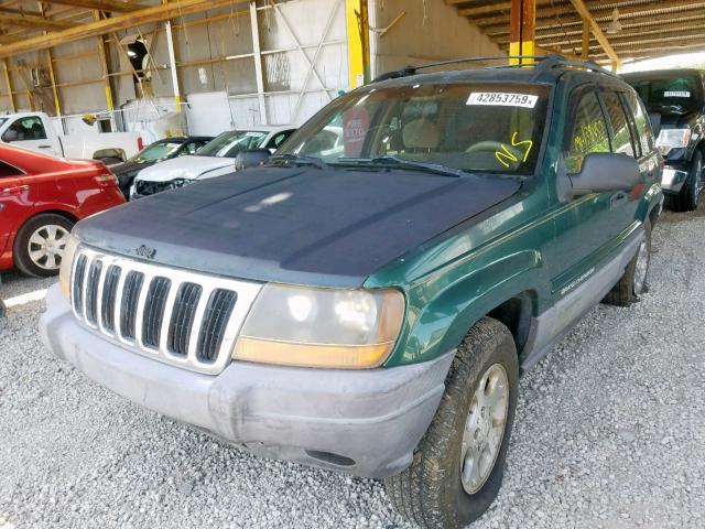 1J4GW58S4XC502450 - 1999 JEEP GRAND CHER GREEN photo 2