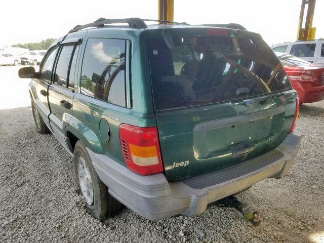 1J4GW58S4XC502450 - 1999 JEEP GRAND CHER GREEN photo 3