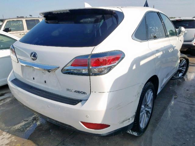 2T2ZB1BA4FC004351 - 2015 LEXUS RX 450H WHITE photo 4