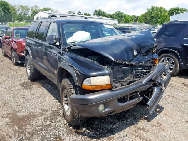 1B4HS38N12F209615 - 2002 DODGE DURANGO SP BLACK photo 1